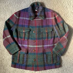 Ralph Lauren Wool Tartan Plaid Peacoat